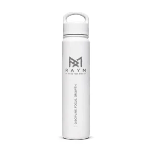 RAYM 25 oz Slim Motivation Bottle – White