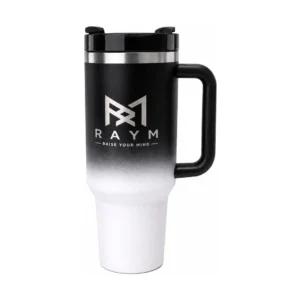 RAYM 40 oz Tumbler – Black/White Ombré